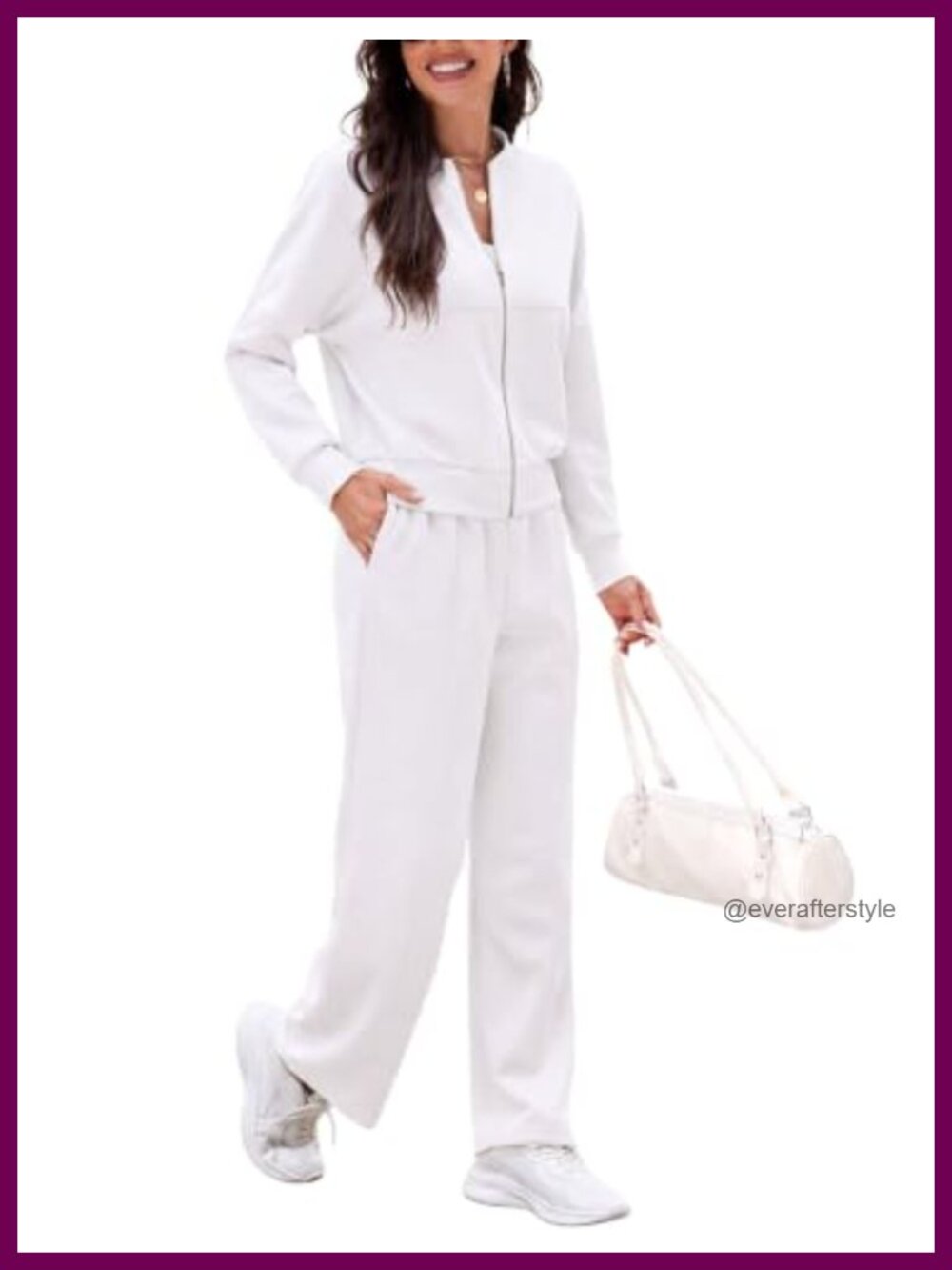 Women's 2 Piece Tracksuit Set Zip Up Sweatsuit Lounge Jogger Set